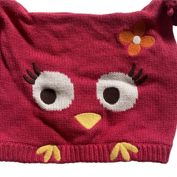 Gymboree Fall Homecoming Owl Hat-Pink Knit Hat-4T/5T-GUC - Picture 2 of 4